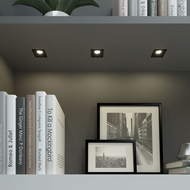 Встраиваемый светодиодный светильник Elektrostandard 15271/Led черный a056027 Фото № 3