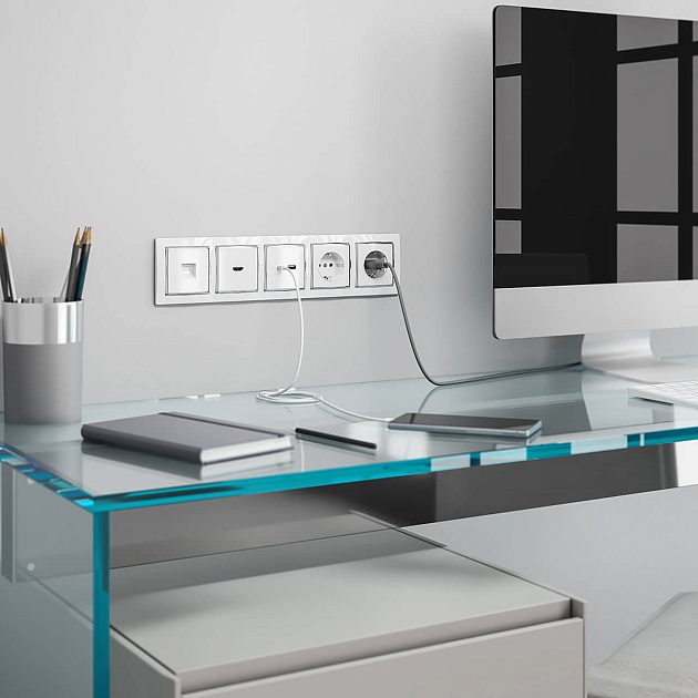 Телефонная розетка RJ-11 Werkel белый W1182001 4690389155383 Фото № 6