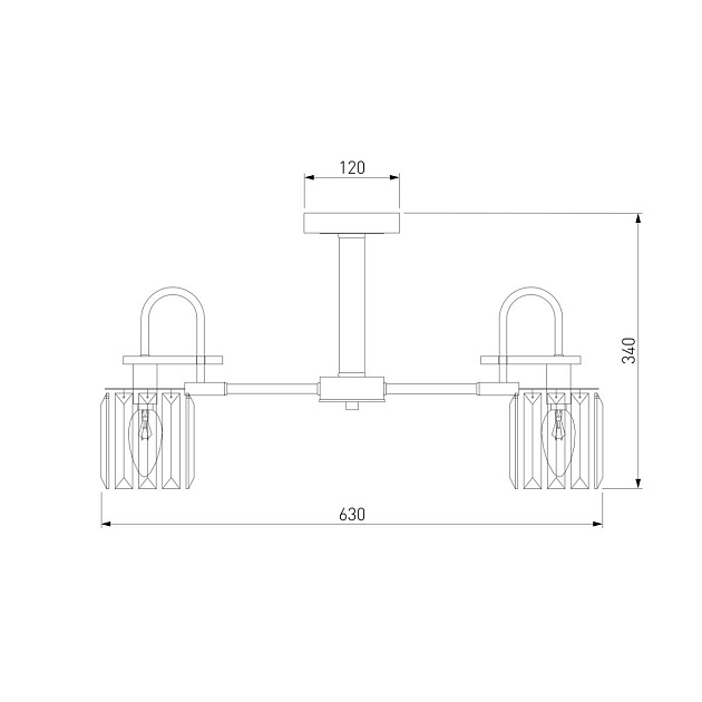 Потолочная люстра Eurosvet Tenia 70090/5 черный Фото № 2