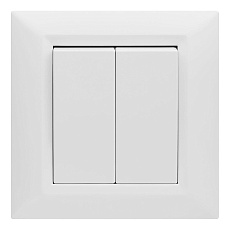 Выключатель двухклавишный Vesta-Electric Roma белый FVK010202BEL