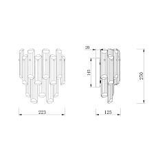 Настенный светильник Maytoni Flare DIA200WL-02G 1
