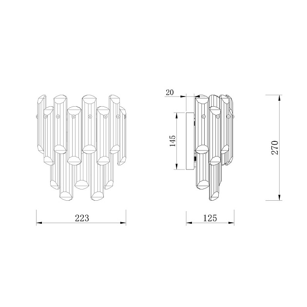 Настенный светильник Maytoni Flare DIA200WL-02G Фото № 2
