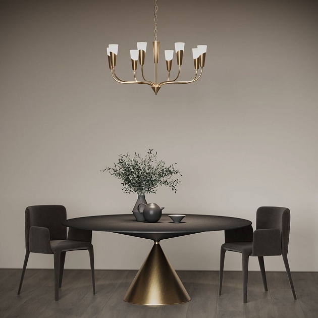Подвесная люстра Eurosvet Rhyton 60167/8 латунь изображение 7 Подвесная люстра Eurosvet Rhyton 60167/8 латунь Фото № 7