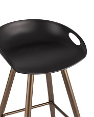 Барный стул Stool Group Флэш черный бронзовые ножки FIYAN BLACK & BRONZE 3