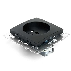Розетка 2P Stekker Эрна черный PST10-9109-03 49153 5