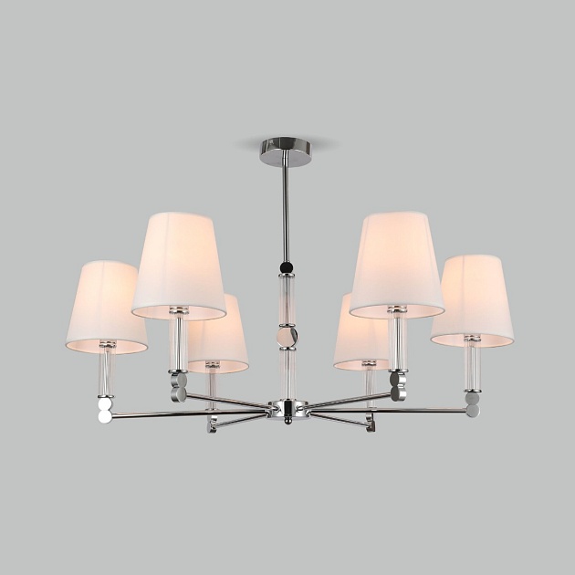 Потолочная люстра Eurosvet 60145/6 хром изображение 1 Потолочная люстра Eurosvet 60145/6 хром Фото № 1