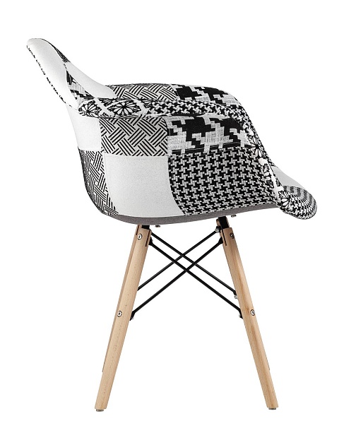 Кресло Stool Group EAMES пэчворк черно-белое Y809 bw Фото № 3