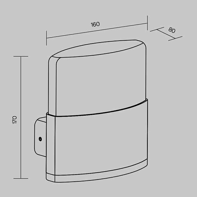 Уличный настенный светодиодный светильник Maytoni Rom O442WL-L12GF3K1 Фото № 2