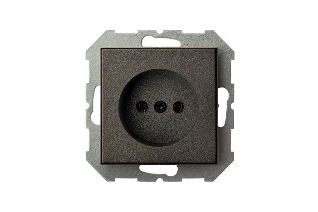 Розетка 2P Liregus Epsilon антрацит 28-105 Фото № 4