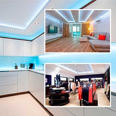 Светодиодная лента OGM 14,4W/m 180LED/m 2835SMD холодный белый 5M LSE-264 5