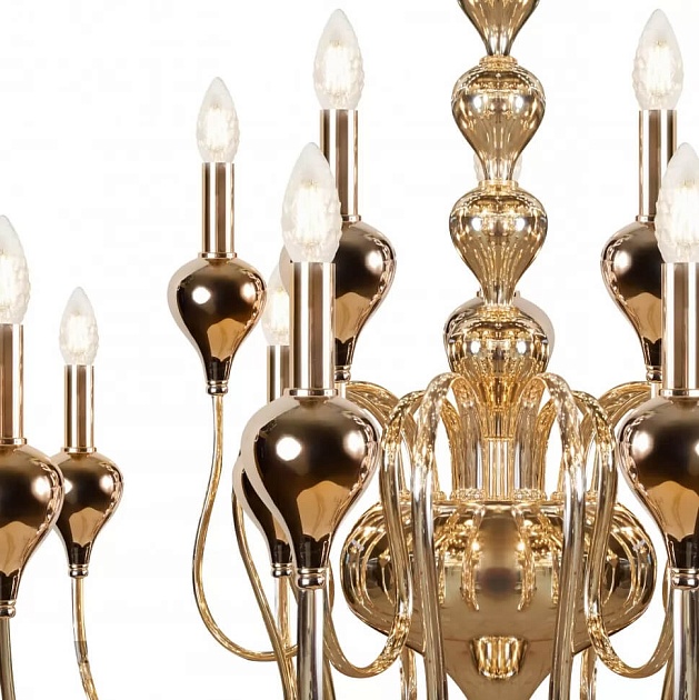 Подвесная люстра iLamp Lady 88003-10+5 GD Фото № 2