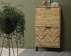 Тумба для обуви Калифорния Хигс ТО01 Дуб вотан/Черный 6008329902 3