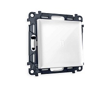 Комплект механизма 1-кл проходного выключателя AMBRELLA VOLT с подсветкой 5600K ALFA Белый глянец QUANT (AP1020, VM105, G25W)