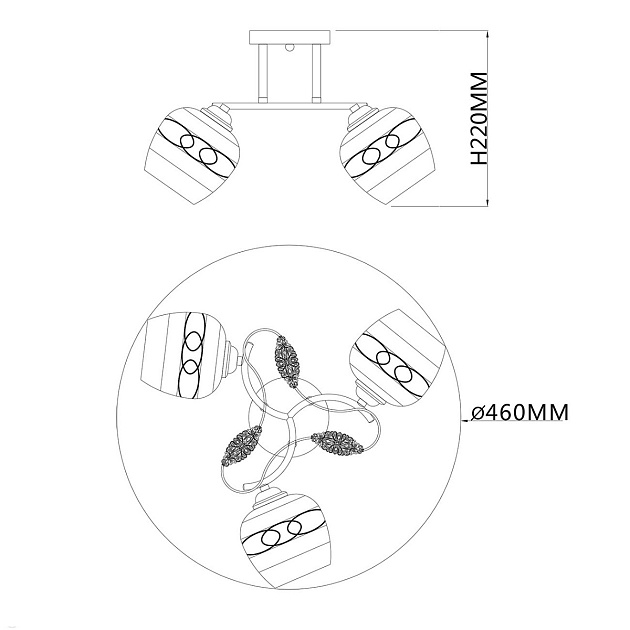 Потолочная люстра Escada Aiva 1110/3PL Фото № 2