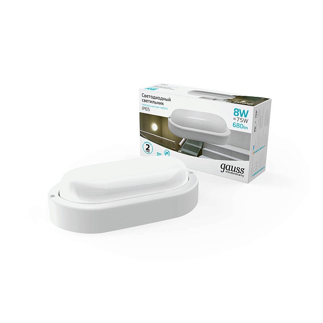 Настенно-потолочный светодиодный светильник Gauss Elementary 161411208 Фото № 2