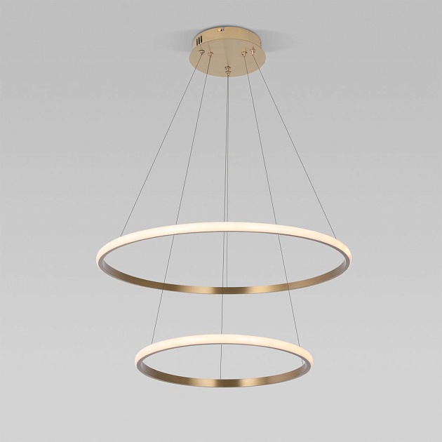 Подвесной светодиодный светильник Eurosvet Collars 90264/2 латунь изображение 1 Подвесной светодиодный светильник Eurosvet Collars 90264/2 латунь Фото № 1