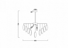 Подвесная люстра Freya Porto FR5104PL-06BS 1