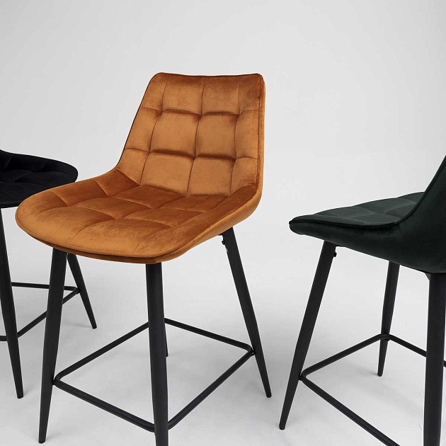 Полубарный стул AksHome Linx кирпичный, велюр 86210 Фото № 7