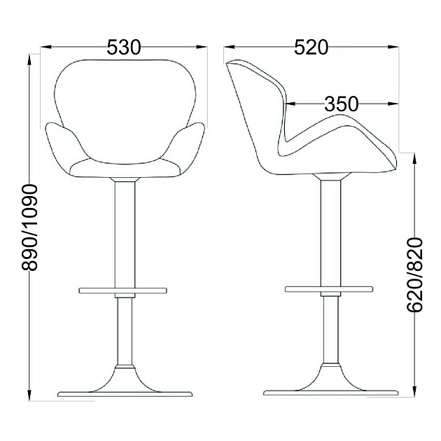 Барный стул AksHome Berlin шоколадный, велюр 70475 изображение 2 Барный стул AksHome Berlin шоколадный, велюр 70475 Фото № 2