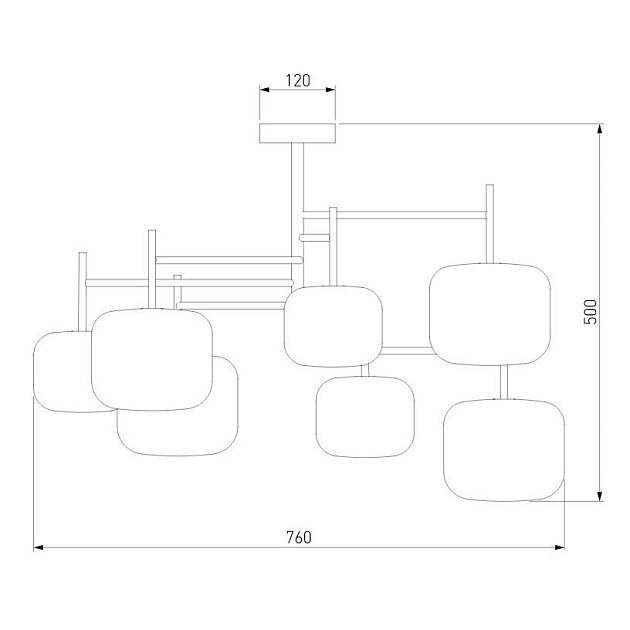 Потолочная люстра Eurosvet Jar 70128/7 золото Фото № 3