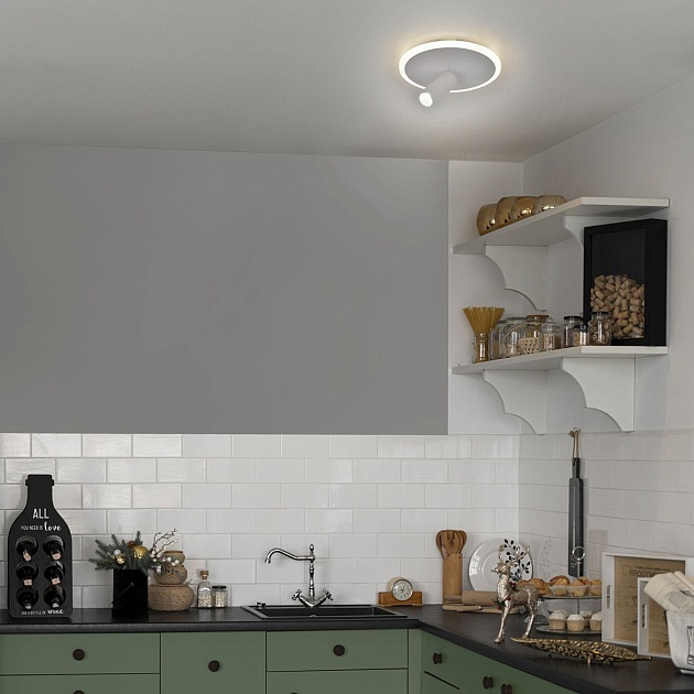 Потолочный светодиодный светильник Escada 20046SMA/01LED WH Фото № 5