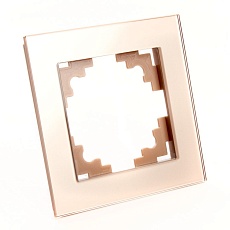 Рамка 1-постовая Stekker Катрин шампань GFR00-7001-02 39527 2