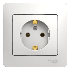 Розетка 2К+З Systeme Electric Glossa 16A 250V белая GSL000142