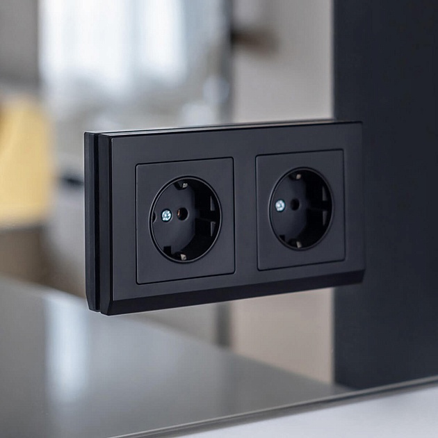 Розетка с заземлением Werkel черный матовый W1171008 4690389156878 Фото № 17