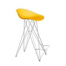 Барный стул Sheffilton SHT-ST19/S66 желтый/хром лак 2662741703