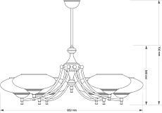 Подвесной светильник KUTEK San Marino Klosz SAN-ZW-8(P)CR 2