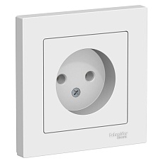 Розетка 2К Systeme Electric AtlasDesign 16A 250V белая ATN000140