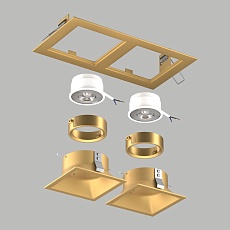 Комплект со светильником Lightstar Domino Quadro (214523+214503+214503+214003+214003) D5230303GMOD 3