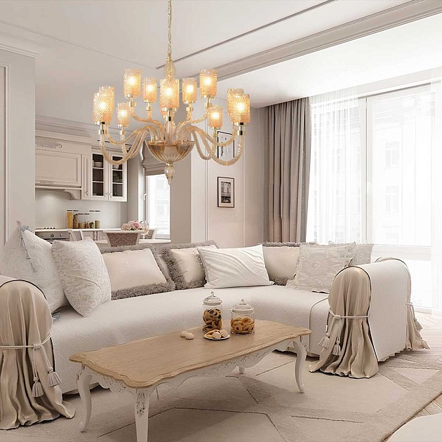 Подвесная люстра Crystal Lux SILVESTRO SP12 AMBER изображение 7 Подвесная люстра Crystal Lux SILVESTRO SP12 AMBER Фото № 7