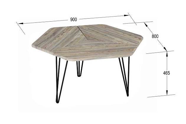 Журнальный стол Мебелик Олдем 006344 изображение 3 Журнальный стол Мебелик Олдем 006344 Фото № 3