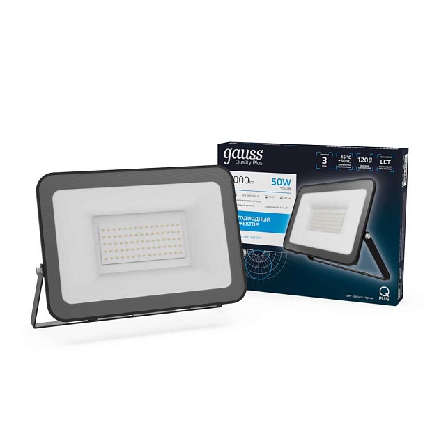 Прожектор светодиодный Gauss Qplus 50W 6500К 613511350 Фото № 2