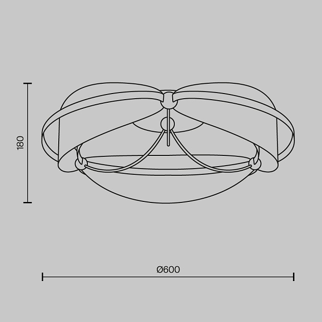 Потолочный светодиодный светильник Maytoni Breeze MOD281CL-L45BS3K Фото № 2