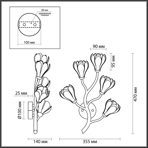 Бра Odeon Light Modern Gardi 5090/2W Фото № 2