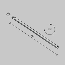 Шинопровод накладной/подвесной Maytoni Technical CA012-TRX-900-B 4