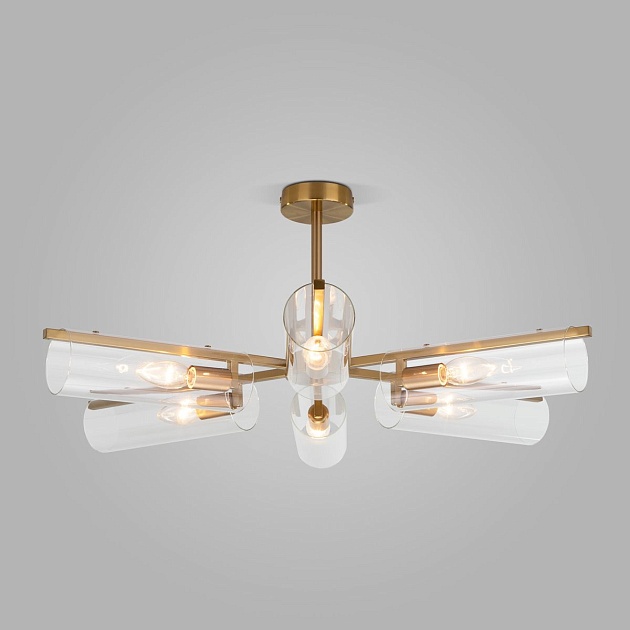 Потолочная люстра Eurosvet Trompeta 70144/6 латунь изображение 3 Потолочная люстра Eurosvet Trompeta 70144/6 латунь Фото № 3