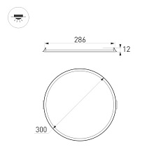 Встраиваемый светодиодный светильник Arlight DL-Edge-R300-24W Day4000 034725 1