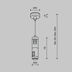 Комплектующие для трековой системы Maytoni Technical TRA157SW-D1-PT 3