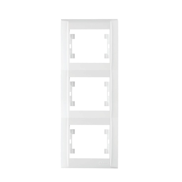 Рамка Makel 3-м Defne вертик. бел. 42001708 Фото № 1