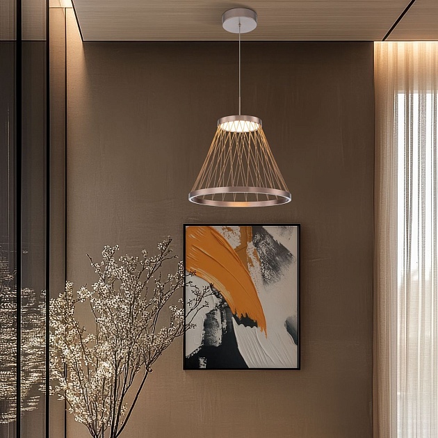 Подвесной светодиодный светильник Eurosvet Cesta 40016/1 LED коричневый Фото № 7