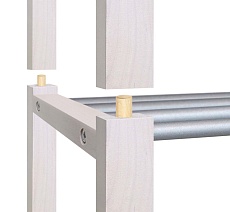 Обувница Sheffilton Альберо SHT-SR9-4 беленый/алюм.металлик 2956816801 1