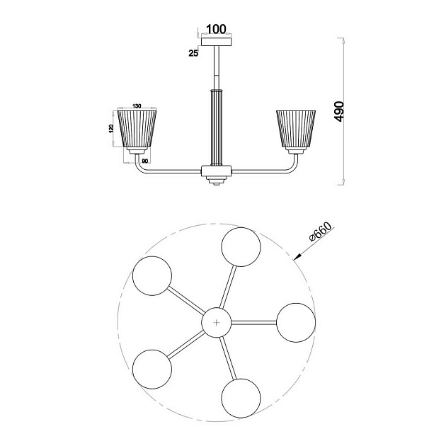 Потолочная люстра Escada NOBLE 685/5PL Фото № 2