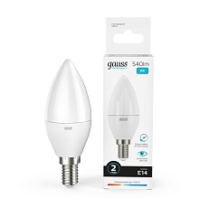 Лампа светодиодная Gauss E14 8W 4100K матовая 33128 2