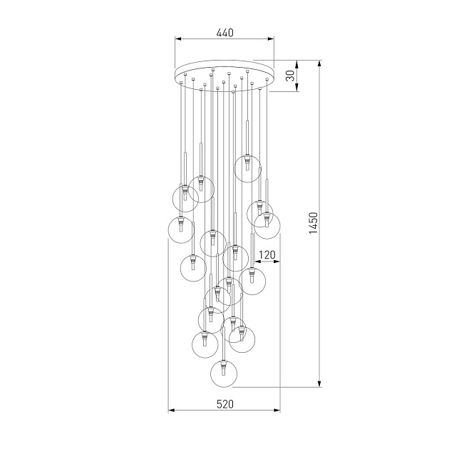 Подвесная люстра TK Lighting 5945 Nilos изображение 2 Подвесная люстра TK Lighting 5945 Nilos Фото № 2