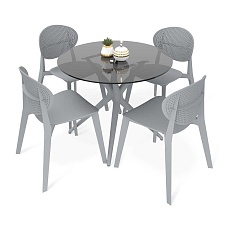 Обеденная группа Sheffilton SHT-DS244 дымчатый/серый 6488328501
