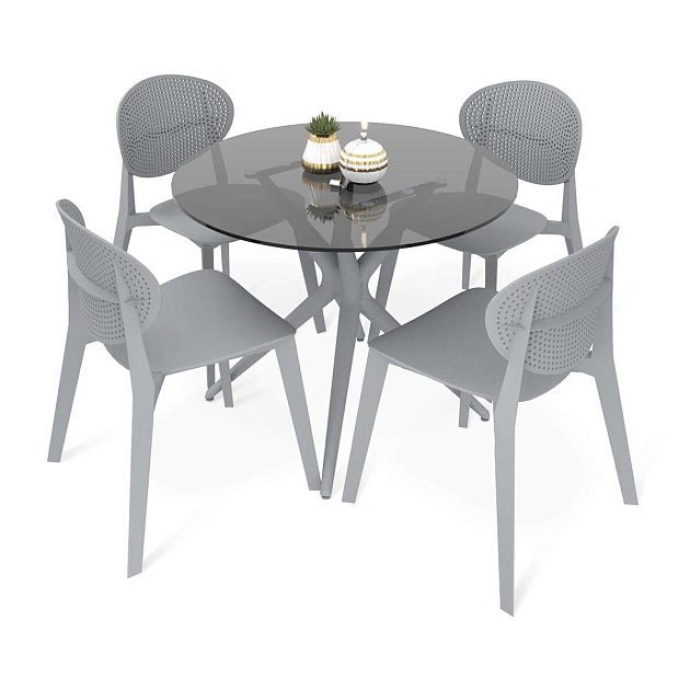 Обеденная группа Sheffilton SHT-DS244 дымчатый/серый 6488328501 Фото № 1