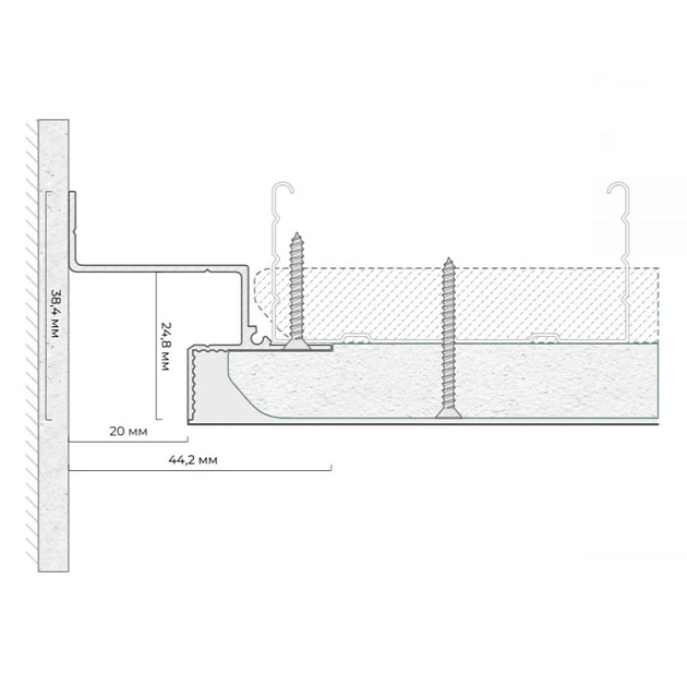 Безрамный теневой профиль FerGipps белый БП 309 УТ000002534 изображение 2 Безрамный теневой профиль FerGipps белый БП 309 УТ000002534 Фото № 2